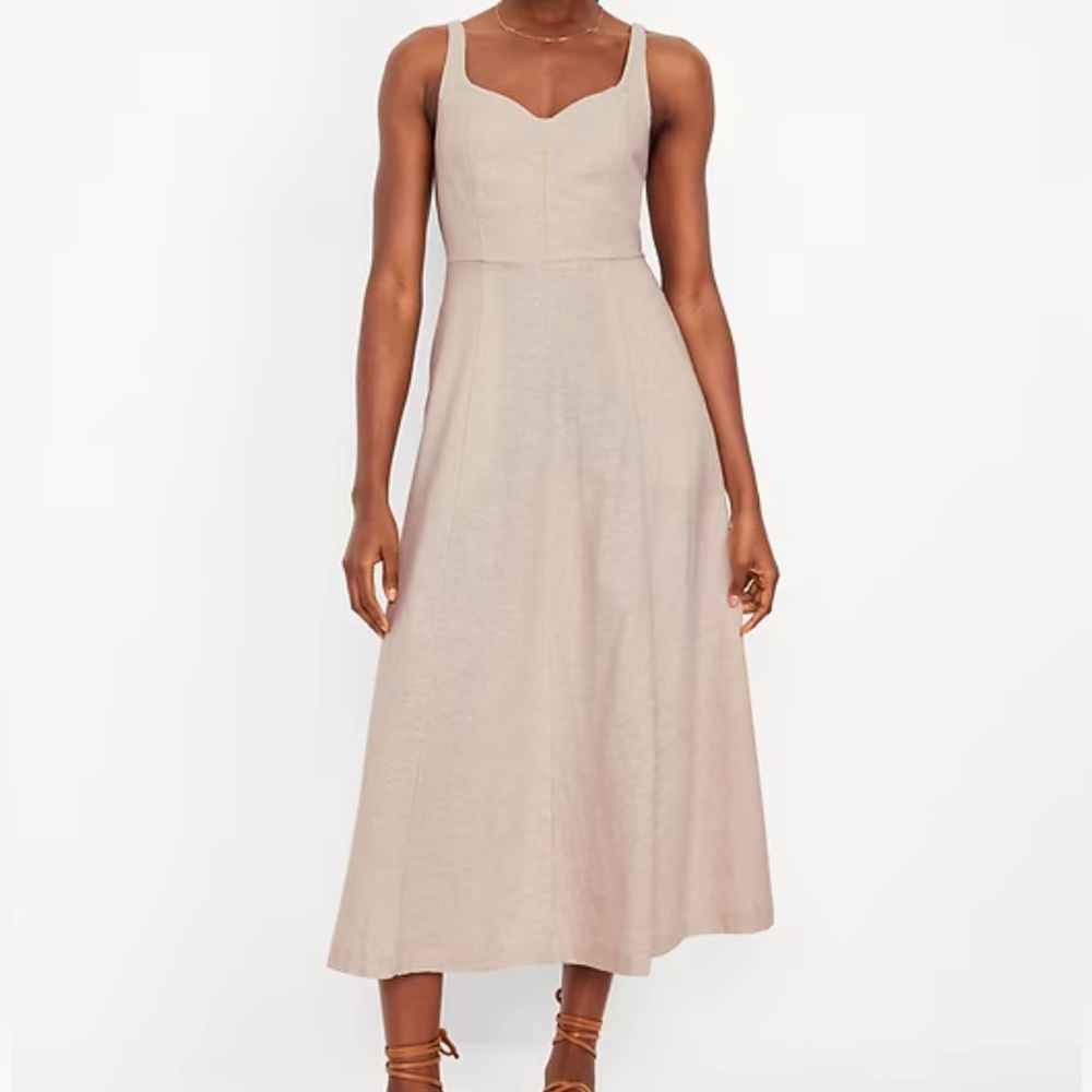 Old Navy Beige Midi Dress